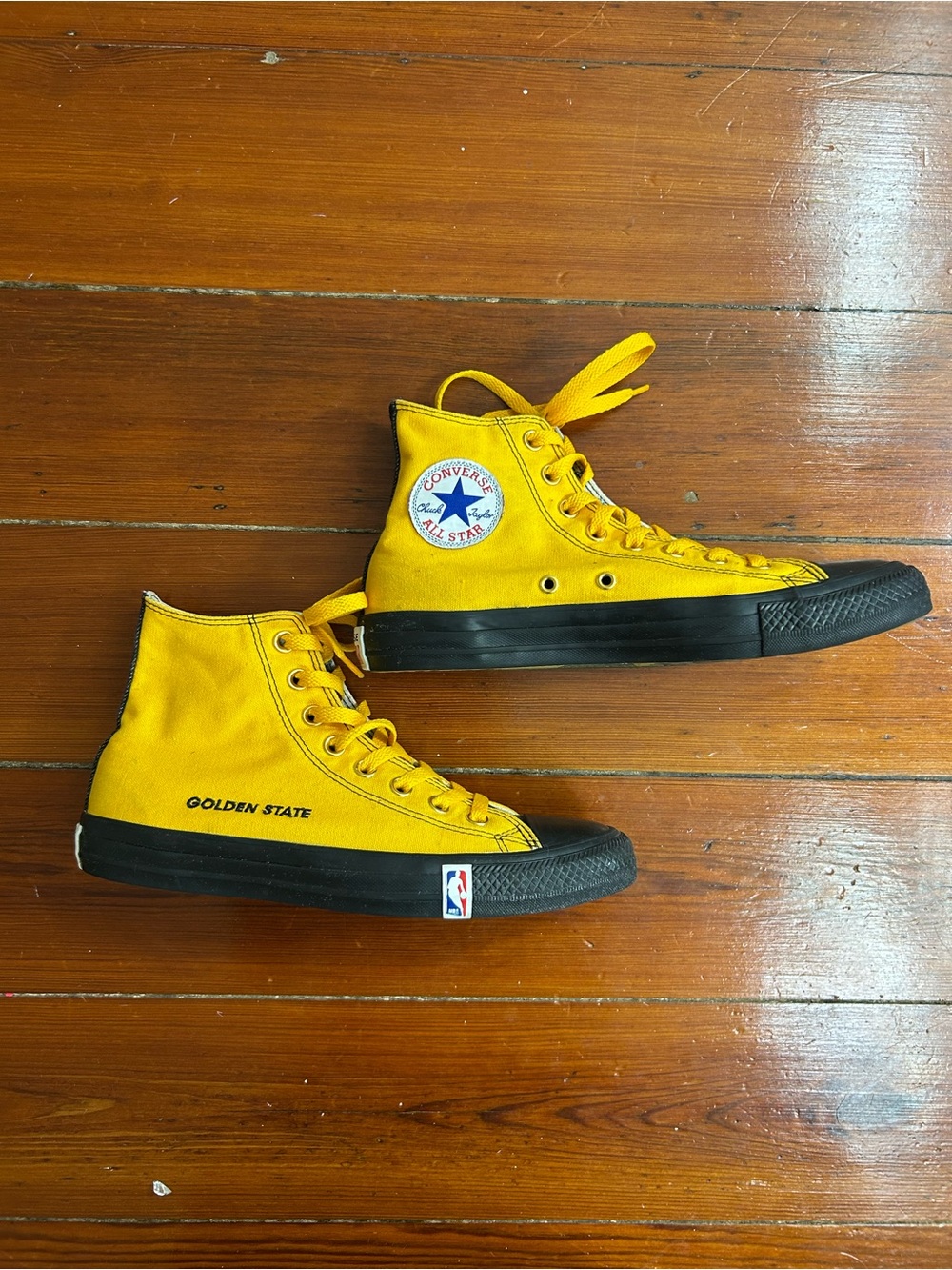 Converse Chuck Taylor NBA Golden State Warriors High Tops Men’s 7 Women’s 9 👽🧡